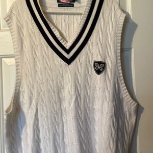 Cable knit sweater vest